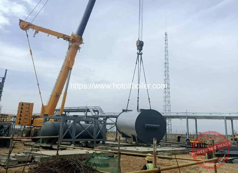 Gas-Fuel-Thermal-Fluid-Oil-Heater-Installation-in-Egypt-Field